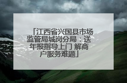 江西省兴国县市场监管局城岗分局：送年报指导上门 解商户服务难题