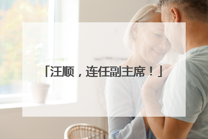 汪顺，连任副主席！
