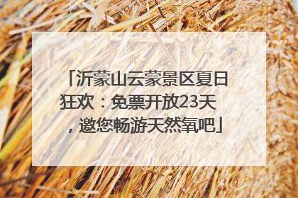 沂蒙山云蒙景区夏日狂欢：免票开放23天，邀您畅游天然氧吧