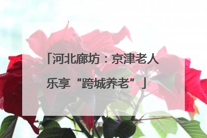 河北廊坊：京津老人乐享“跨城养老”