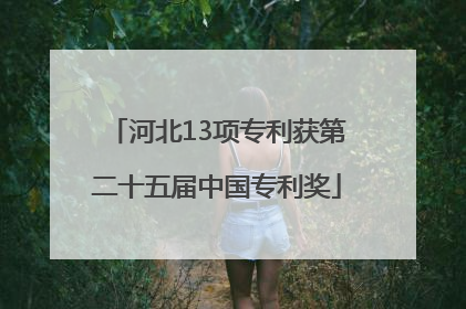 河北13项专利获第二十五届中国专利奖