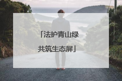法护青山绿 共筑生态屏