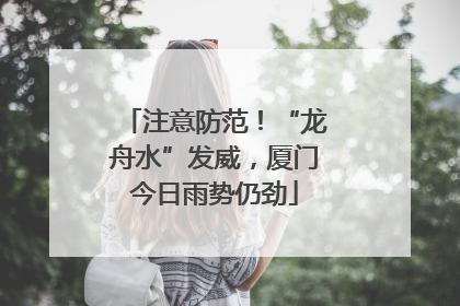 注意防范！“龙舟水”发威，厦门今日雨势仍劲