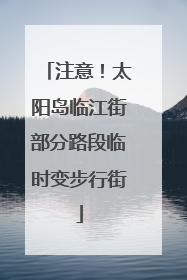 注意！太阳岛临江街部分路段临时变步行街