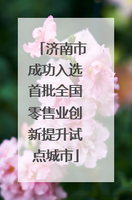 济南市成功入选首批全国零售业创新提升试点城市