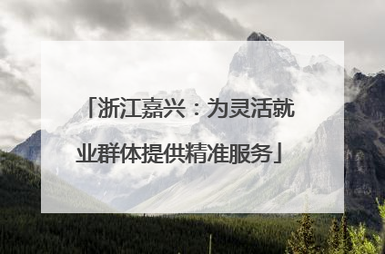 浙江嘉兴：为灵活就业群体提供精准服务