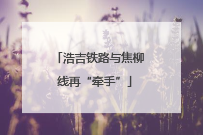 浩吉铁路与焦柳线再“牵手”