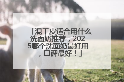 混干皮适合用什么洗面奶推荐，2025哪个洗面奶最好用，口碑最好！