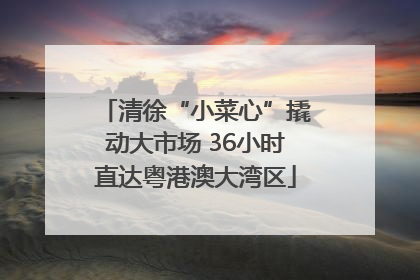 清徐“小菜心”撬动大市场 36小时直达粤港澳大湾区