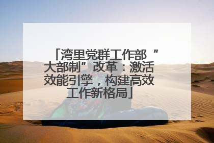 湾里党群工作部“大部制”改革：激活效能引擎，构建高效工作新格局