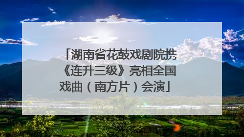 湖南省花鼓戏剧院携《连升三级》亮相全国戏曲（南方片）会演