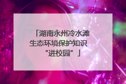 湖南永州冷水滩生态环境保护知识“进校园”