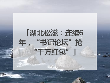 湖北松滋：连续6年，“书记论坛”抢“千万红包”