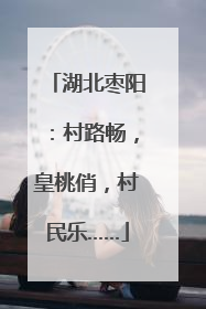 湖北枣阳：村路畅，皇桃俏，村民乐……