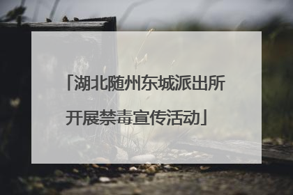 湖北随州东城派出所开展禁毒宣传活动