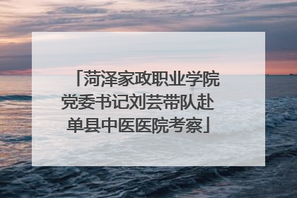 菏泽家政职业学院党委书记刘芸带队赴单县中医医院考察