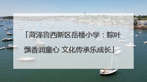 菏泽鲁西新区岳楼小学：粽叶飘香润童心 文化传承乐成长