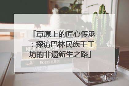 草原上的匠心传承：探访巴林民族手工坊的非遗新生之路