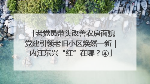老党员带头改善农房面貌 党建引领老旧小区焕然一新｜内江东兴“红”在哪？④