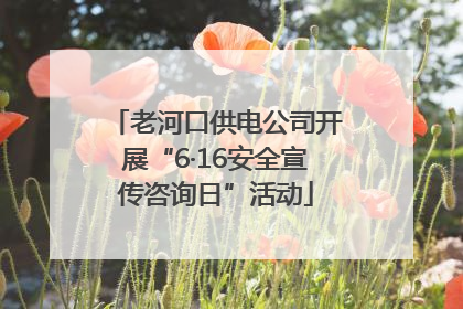 老河口供电公司开展“6·16安全宣传咨询日”活动