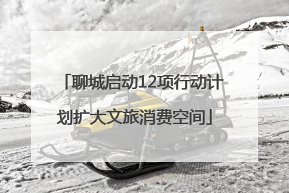 聊城启动12项行动计划扩大文旅消费空间