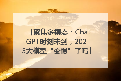 聚焦多模态：ChatGPT时刻未到，2025大模型“变慢”了吗