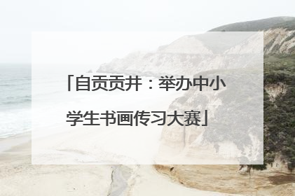 自贡贡井：举办中小学生书画传习大赛