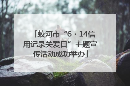 蛟河市“6・14信用记录关爱日”主题宣传活动成功举办