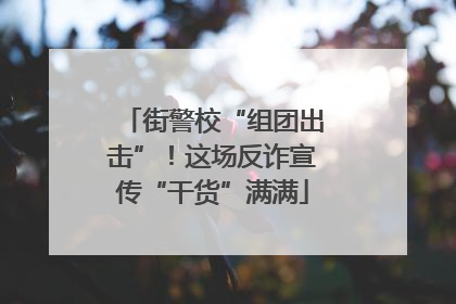 街警校“组团出击”！这场反诈宣传“干货”满满