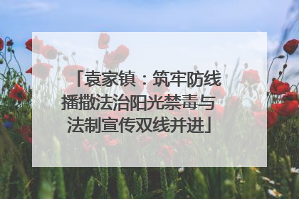 袁家镇：筑牢防线播撒法治阳光禁毒与法制宣传双线并进
