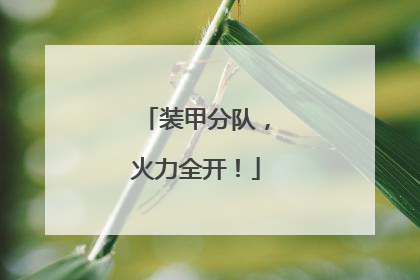 装甲分队，火力全开！
