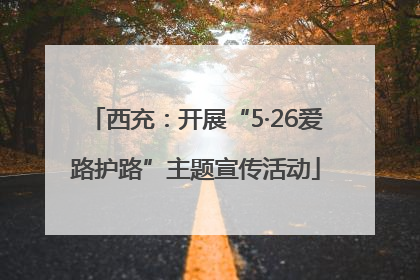 西充：开展“5·26爱路护路”主题宣传活动