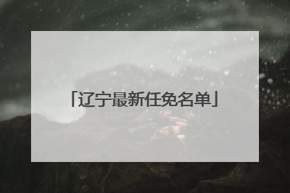 辽宁最新任免名单