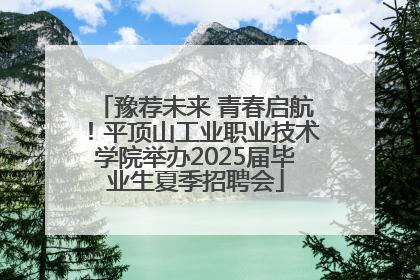 豫荐未来 青春启航！平顶山工业职业技术学院举办2025届毕业生夏季招聘会