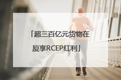 超三百亿元货物在厦享RCEP红利