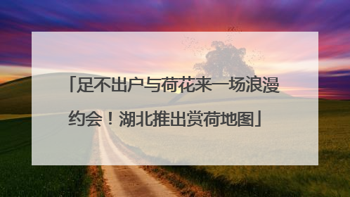 足不出户与荷花来一场浪漫约会！湖北推出赏荷地图