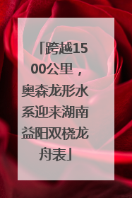 跨越1500公里，奥森龙形水系迎来湖南益阳双桡龙舟表