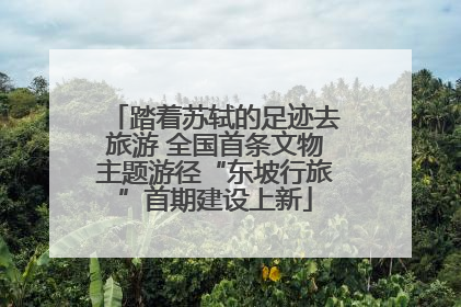 踏着苏轼的足迹去旅游 全国首条文物主题游径“东坡行旅”首期建设上新