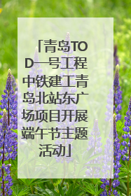 青岛TOD一号工程中铁建工青岛北站东广场项目开展端午节主题活动