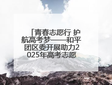 青春志愿行 护航高考梦——和平团区委开展助力2025年高考志愿服务活动