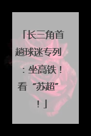 长三角首趟球迷专列：坐高铁！看“苏超”！