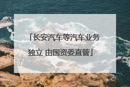 长安汽车等汽车业务独立 由国资委直管