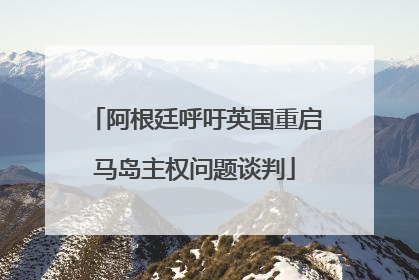 阿根廷呼吁英国重启马岛主权问题谈判