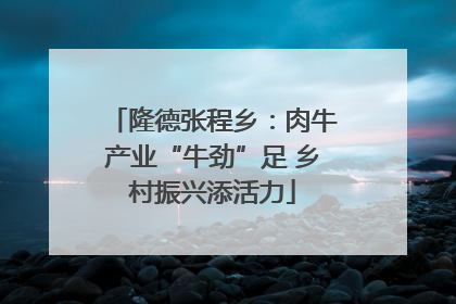 隆德张程乡：肉牛产业“牛劲”足 乡村振兴添活力