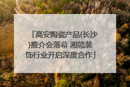 高安陶瓷产品(长沙)推介会落幕 湘赣装饰行业开启深度合作