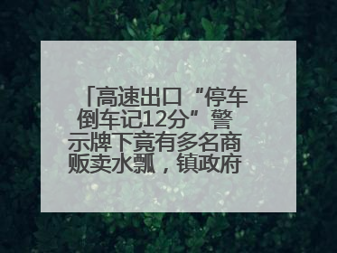 高速出口“停车倒车记12分”警示牌下竟有多名商贩卖水瓢，镇政府：系流动摊位，已多次劝离