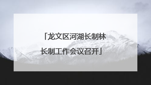 龙文区河湖长制林长制工作会议召开