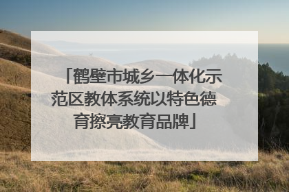 鹤壁市城乡一体化示范区教体系统以特色德育擦亮教育品牌