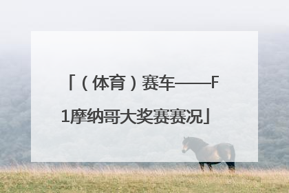 （体育）赛车——F1摩纳哥大奖赛赛况