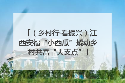 （乡村行·看振兴）江西安福“小西瓜”撬动乡村共富“大支点”